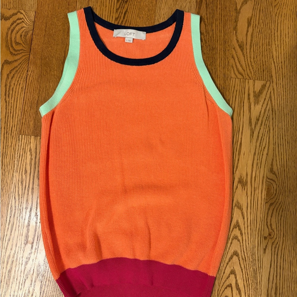 LOFT Vibrant Sleeveless Knit Top